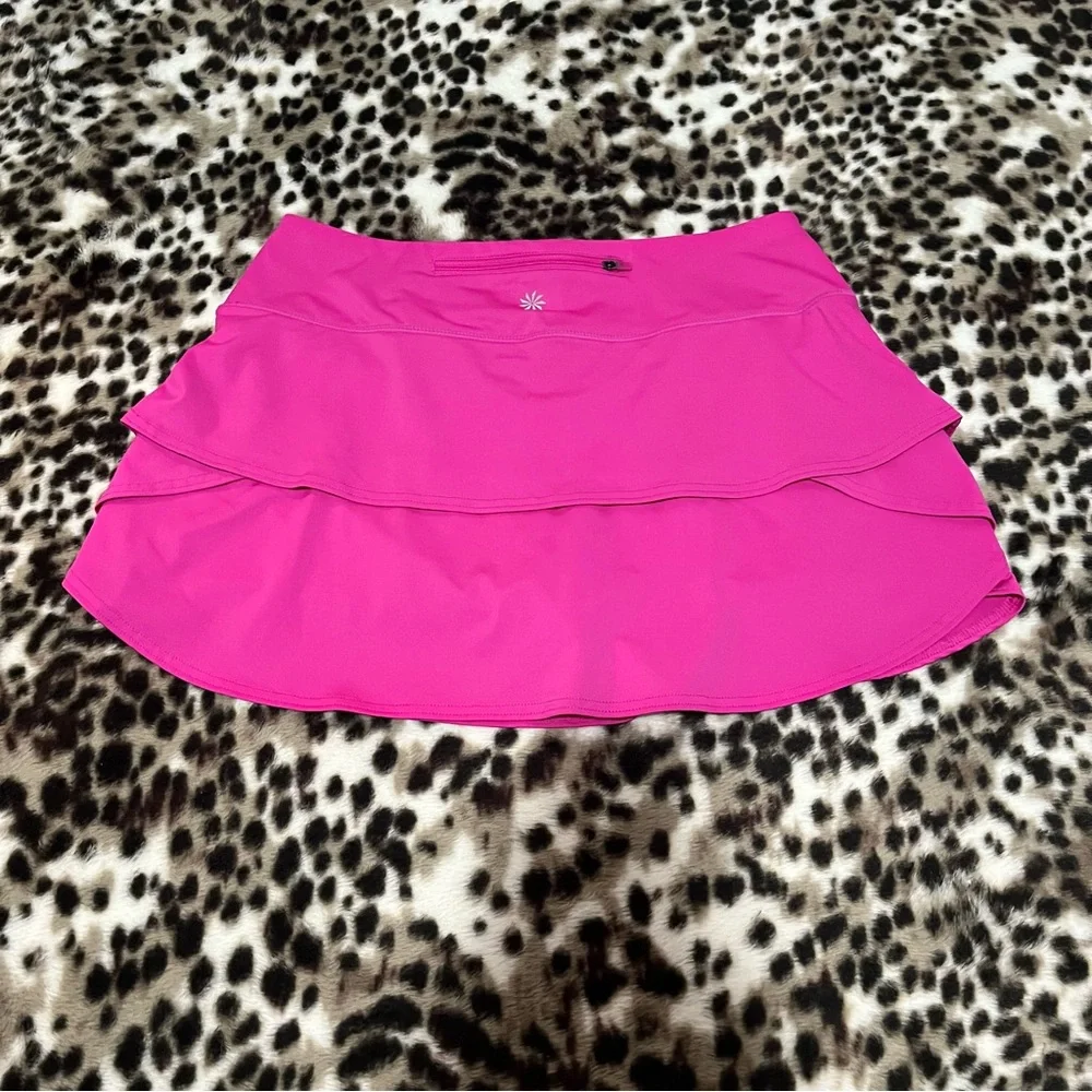 Athleta size Medium women’s hot pink layered skort - Picture 2 of 9
